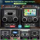 Android 13 Car Stereo for Jeep Wrangler 2011 2012 2013 2014 with Carplay and Android Auto,10.2 inch Touch Screen,Bluetooth,WiFi,GPS,FM Radio,Backup Camera,4GB+64GB