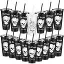 Tessco for you 16 Pcs Bridesmaid Cups with Lids and Straws 24 oz Reusable Bridesmaid Tumblers Plastic Cups Bridal Party Supplies for Wedding Gifts Decorations(Bride or Die)