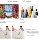 Christmas Window Photography Backdrop 8x6FT Wooden Window Snow Scene Xmas Tree Winter Wonderland Background Winter Christmas Party Decorations Supplies Photo Props