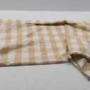 Encasa XO Cotton Square Table Cloth for | (50"x39") | Buffalo Beige Checks | Dining Tablecloth for Decoration