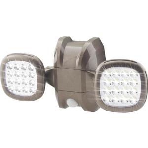 BIGLIGHT Motion Sensor Light Battery Operated, IP65 Waterproof Wireless Indoor Outdoor Security Flood Light Sensor Auto On Off for Porch, Patio, Stairs, Garage, Shed, 6000K White, Brown