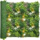 Artificial Greenery Grass Wall Panels: 68'' x 120'' UV-Anti Faux Greenery Ivy Privacy Fence Screen Backdrop Boxwood Vine Leaf Hedges for Patio, Balcony, Garden, Green Decor