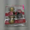 Atlas Classic Entry Locking Door Knob and Deadbolt Combo Kit, Polished Bronze