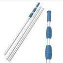 KEMANO Professional 15ft Heavy Duty Swimming Pool Pole, Telescopic Aluminum, Adjustable 3.4-15ft, Fits Pool Vacuum, Net, Brush, Hook, Cleaning Tools, Universal Mount, Anti-Slip Grip, Twist Lock Design