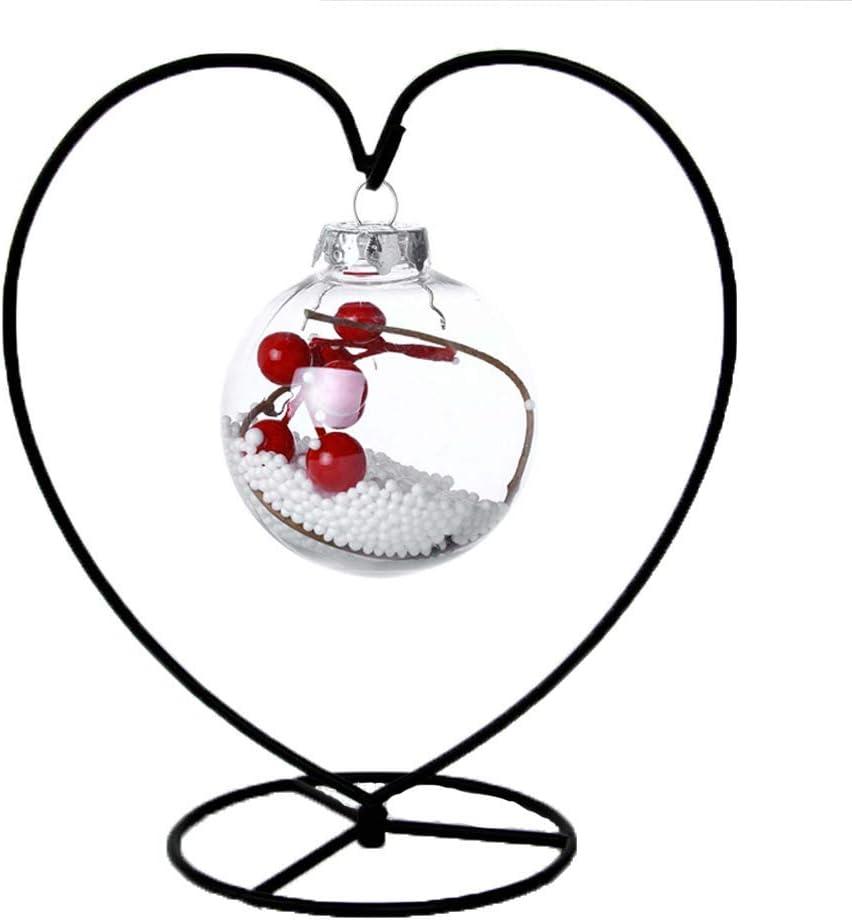 SGrace Ornament Display Stand Holder Home Wedding Decoration Rack for Hanging Glass Globe Air Plant Flower Pot Stand Iron Pothook Stand Terrarium Witch Ball (1, Big Heart)