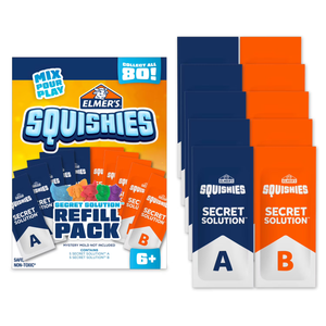 Elmer’s Squishies Refill Pack, Creates 5 Additional Mystery Characters, 5 Count