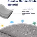 800D Jon Boat Cover, Windproof Metal Buckle Straps Jon Boat Cover Fade and Tear Resistant Trailerable, UV Protection and Waterproof(Fits 14ft-16ft), Gray