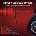 AOC Bluetooth Gaming Headset with Mic for PC, PS5/4, Nintendo Switch, 2.4GHz Wireless Gaming Headphones with RGB, USB-C, 7.1 Virtual Surround 20ms, Latency, 45H Playtime- Red