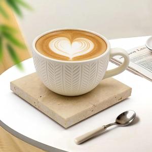 Natural Marble Coasters, Square Costers, Luxury Aesthetic Modern Decor for Coffee Table Bar Kitchen Home, Travertine Marble, Real Natural Semi Absorbent Stone Coasters (4")