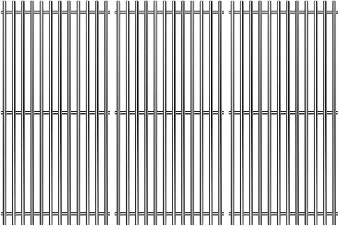 SafBbcue Cooking Grates for Brinkmann Grill Replacement Parts 810-2511-S 810-2512-S 810-2410-S 810-2411-S 810-8411-5 Master Forge Grill Parts BG1793B-A Stainless Steel (17 3/4 x 26 13/16 inch)