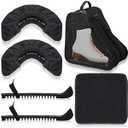 Liliful 4 Pcs Skate Guards Skate Blade Covers Towel Ice Inline Skate Bag Set Ice Skating Guards for Adult Figure Skating or Hockey(Black)