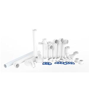 Kitchen Sink Drain Kit,1-1/2" Sink Drain Plumbing Kit - Universal P-Trap Replacement for Kitchen & Bathroom Sinks with Pipe Repair Accessories