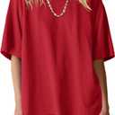 Yanekop Womens 2 Piece Skirt Sets Summer Two Piece Lounge Set Travel Vacation Outfits Oversized Tee Shirts Mini Skirt, Size L