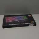 Wireless Keyboard and Mouse Combo, RGB Backlit, Rechargeable & Light Up Letters, Full-Size, Soft Typing, Sleep Mode, 2.4GHz Quiet Keyboard Set for Mac, Windows, Laptop, PC, Trueque (Matte Black)