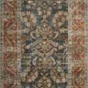 Loloi Chris Loves Julia Jules Collection JUL-10 Ocean/Spice 2'-0" x 5'-0", .13" Pile Height, Area Rug