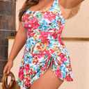 Eomenie Plus Size Swimdress for Women One Piece Swimsuit Tummy Control Swim Dresses Skirt Bathing Suit (XL)