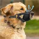 2 x Dog Muzzle Medium Sized Dogs - Soft Muzzle for Medium Sized Dog with Air Mesh | Adjustable Dogs Muzzles to Stop Biting Barking and Chewing that Allows Panting Drinking | Perfect for Small to Large