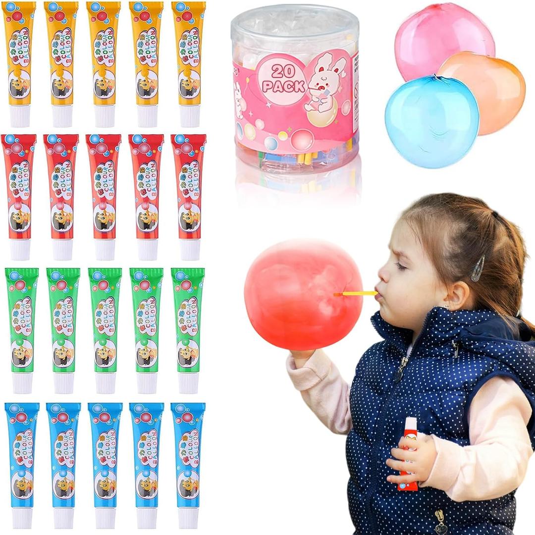 BolianOvi 20Pcs Plastic Bubbles Blow Plastic Bubbles Toys Large Bubble Balloons for Schools Party Birthday Gift