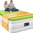 YENING Full Size Air Mattress with Built in Pump Raised Double Blow up Bed Inflatable Camping Airbed Electric 18 Inch Tall