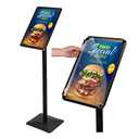 Sign Stand 9 3/4" x 12 1/2" Inch Heavy Duty Sign Holder with Base Pedestal Poster Stand Adjustable Floor Standing,Vertical and Horizontal Display for Indoor Outdoor, Black, 40Inch High