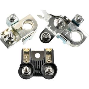 Battery Fuse and Positive & Negative Battery Terminal Clamps Compatible with Ford F-150 2011-2014 Replace AL3Z-14526-AA BT4Z-14450-AA BT4Z-14450-BA