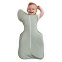 Love to Dream Swaddle Up Transition Swaddle, Patented Zip-Off Wings, Gently Helps Baby Transition to Arms-Free Sleep, Lite 0.2 TOG, Olive, Large (19-24 lbs.)