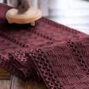 Macrame Table Runner Burgundy Boho Table Runners with Tassels Hand Woven Cotton Table Runner Rustic Farmhouse Table Runners for Bohemian Kitchen Dining Table(12x36in)