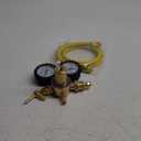 RX WELD Nitrogen Regulator with 0-800 PSI, CGA580 Inlet, Delivery Pressure Equipment Brass Inlet Outlet Connection Gauges with Refrigeration Hose