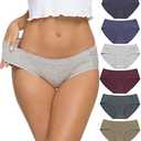 Wealurre Cotton Bikini Women's Breathable Panties Seamless Comfort Underwear, Size L