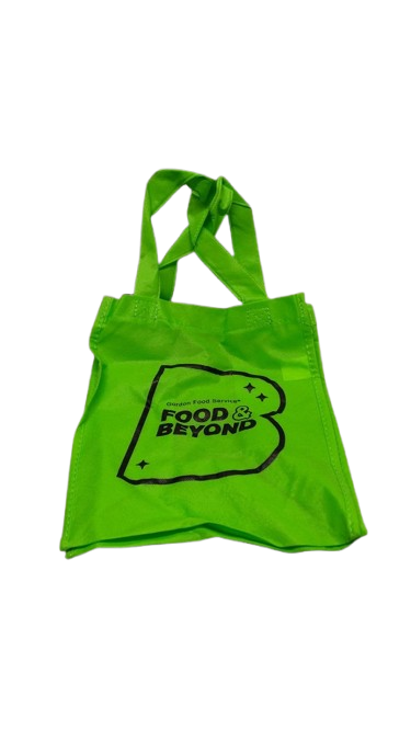 Small green tote bag, neon green 10 pack
