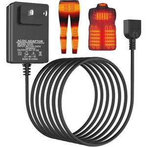 5V2A Heated Vest Heated Jacket USB Wall Charger Wire Connection Cables Wall Chargers Plug Power Supplies with Male USB Plug for Heated Apparel Clothing for Home Office Maintains Lasting Warmth(6.56ft)
