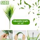 MAQIHAN 20 Artificial Grass Plant Outdoors - Faux Grass Fake Wheat Decor Artificial UV Resistant Outdoor Plants Plastic Outside Weed Planters Artificial Greenery for Porch Decorative