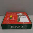 HMASYO 5 FT Pop Up Christmas Tree with Timer Lights, White Christmas Tinsel Tree, Collapsible Artificial Pencil Christmas Tree for Indoor Home Apartment Porch Holiday Party Decorations