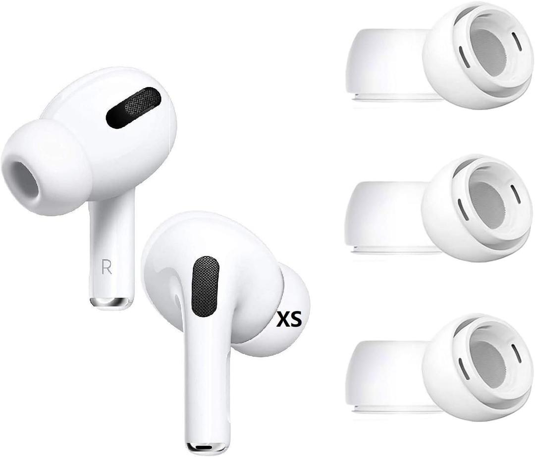 XS Size Ear Tips Earbuds Covers Ear Caps Eartips Earpads Compatible with Apple AirPods Pro 2 and AirPod Pro 1, Silicone Tips, Fit in Case, 3 Pairs White XS XS Size Ear Tips Earbuds Covers Ear Caps Eartips Earpads Compatible with Apple AirPods Pro 2 and AirPod Pro 1, Silicone Tips, Fit in Case, 3 Pairs White XS