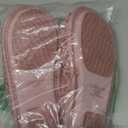 ULTRAIDEAS Women's Fuzzy Slip-on Slippers, Cozy Indoor House Shoes with Memory Foam, Pink, US 7-8