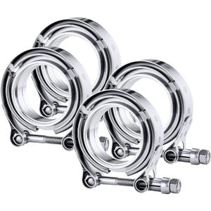 EVIL ENERGY 4PCS V Band Clamp with Flange Male Female 304 Stainless Steel (2")