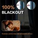 DONREN Total Blackout Linen Curtains 108 Inch Length for Bedroom Living Room, Farmhouse 100% Black Out Thermal Insulated Privacy Lightweight Grommet Curtain Panels, Denim Blue, W66 x L108, 2 Panels