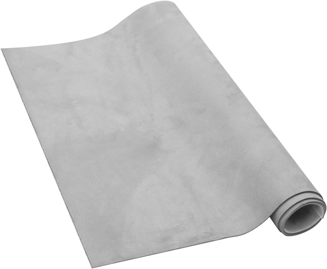 Suede Headliner Fabric 98" Length x 60" Width Foam Backed for Car Truck RV SUV Interior Trim Protect Aging Broken Faded DIY Repair Replacement Gray Durable Material