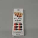 MOYOU LONDON Semi Cured Gel Nail Strips - 20 Pcs. Waterproof Gel Nail Wraps, Cures in Sunlight or UV/LED Lamp, Lasts Up to 2+ Weeks, Stretchable, Easy to Apply & Remove, Vegan & Cruelty-Free Black/Red Gradient/ Glossy, Pack of 5