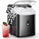 COWSAR Nugget Ice Makers Countertop, Pebble Ice Maker Machine with Soft Chewable Ice, 34Lbs/24H, Self-Cleaning, One-Click Operation, Pellet Ice Maker Countertop for Home/Kitchen/RV/Camping (Black)