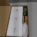 Mkono Artificial Succulent in Clear Glass Pot, 3 Mini Potted Fake Plants for Women Office Decor Small Faux Green Plant with BambooTray for Bookshelf Bathroom Kitchen Tabletop Centerpiece