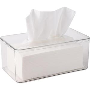 Dryer Sheet Holder, Dryer Sheet Container for Laundry Room, Clear Wipes Dispenser Holder Rectangle for Car, Office, and Home, Easy Refill Holds Standard Sheets