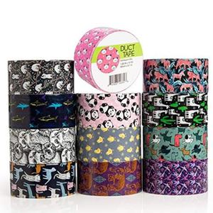 Simply Genius 12-Pack Decorative Duct Tape Rolls - 1.88 in x 10 yd - Assorted Colors & Patterns Checkered & Animal Prints - Heavy Duty Waterproof Duct Tape Strong Adhesive for Repair & Crafts