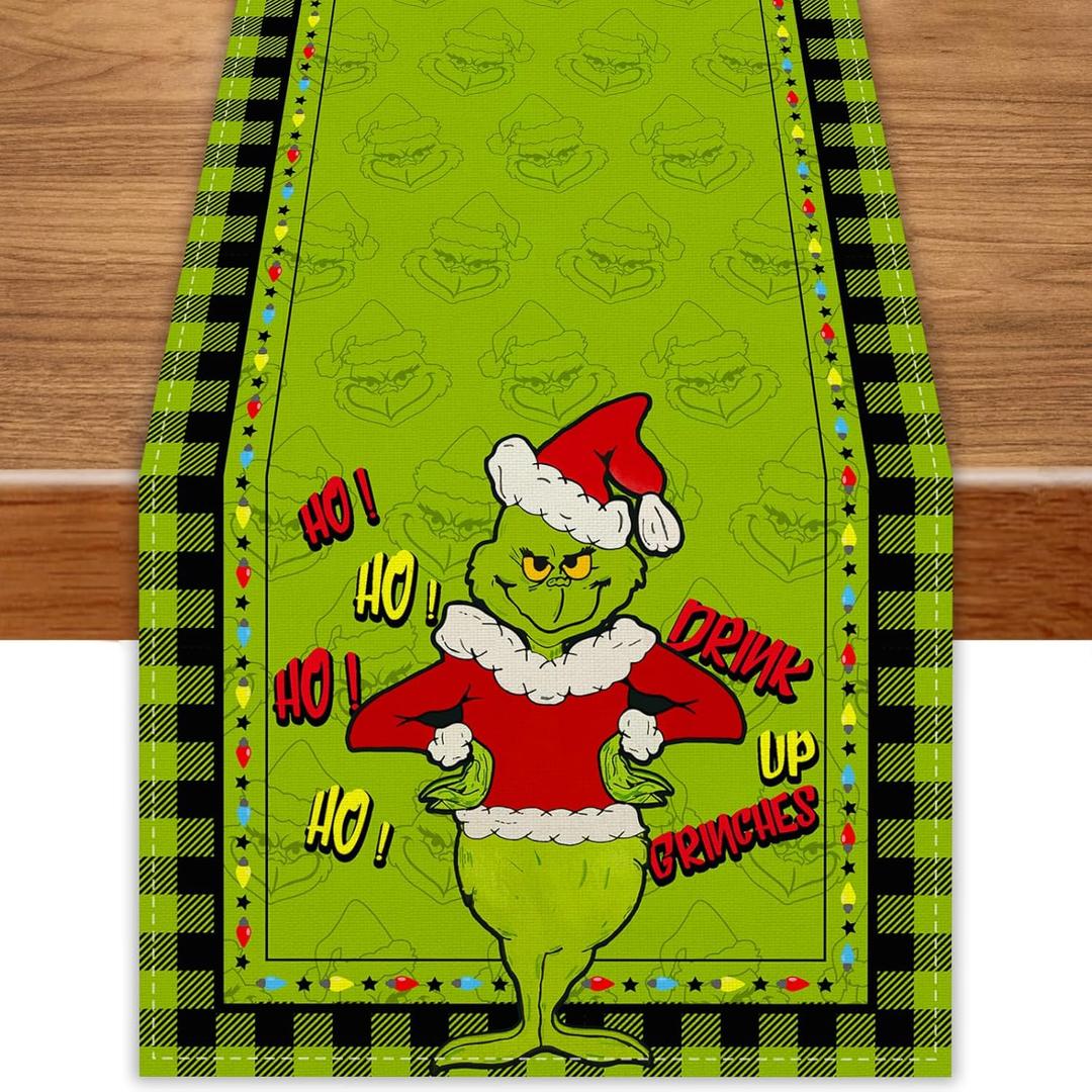 Christmas Table Runner 120 Inches Christmas Xmas Winter Holiday Decorations and Supplies for Home Kitchen Dining Room Table Decor