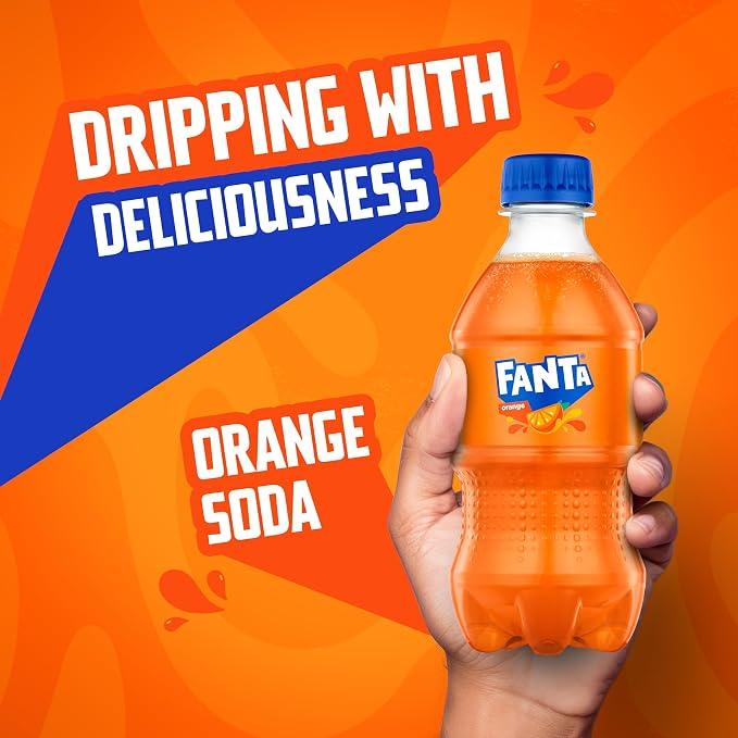 Fanta Orange Soda Soft Drink Bottles, 12 fl oz, 12 Pack