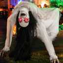 Total Tactic CM24712 Halloween Animatronic Crawling Woman Ghost