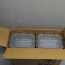 [8-Pack,30 oz]Glass Meal Prep Containers,Glass Food Storage Containers,Airtight lunch Containers with Lids, Microwave, Oven, Freezer and Dishwasher (Gray)