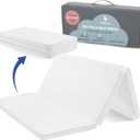 Waterproof Pack and Play Mattress Topper | 38" x 26" x 1.5" | Trifold Style - Breathable Soft Plush Foam - Portable Mattress Topper - Baby Foam Mattresses for Babies
