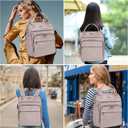 EMPSIGN 15.6 Inch Laptop Backpack for Women, Computer Travel Business Work Bag, Water Repellent College Casual Daypack with USB Port, Dusty Pink