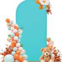4FT Mini Arch Cover  Petite Stretch Fabric for Baby Showers, Kids Birthdays & Photo Corners  Sky Blue Backdrop for Small Events & Tablescapes
